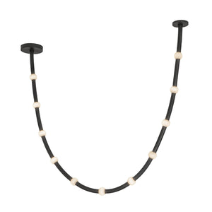Kuzco Lighting - PD39310-BK/OP-UNV-010 - LED Pendant - Corda - Black/Opal Glass
