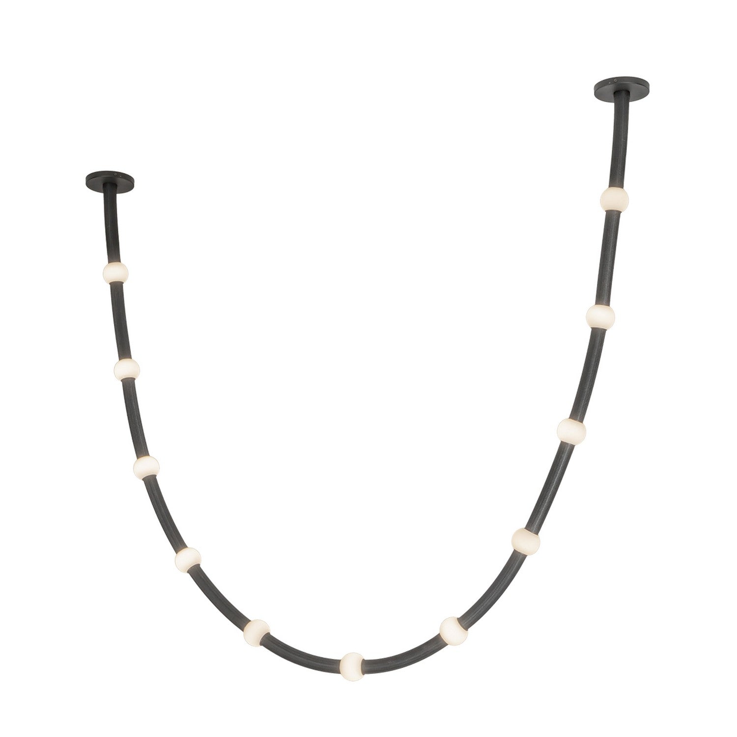 Kuzco Lighting - PD39310-BK/OP-UNV-010-RT - LED Pendant - Corda - Black/Opal Glass