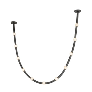 Kuzco Lighting - PD39310-BK/OP-UNV-010-RT - LED Pendant - Corda - Black/Opal Glass