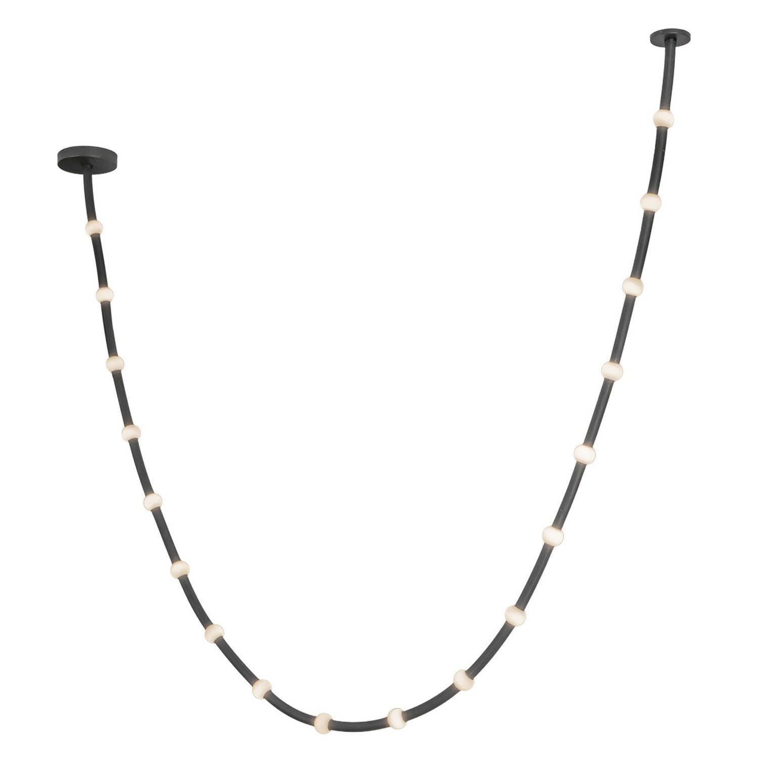 Kuzco Lighting - PD39317-BK/OP-UNV-010 - LED Pendant - Corda - Black/Opal Glass