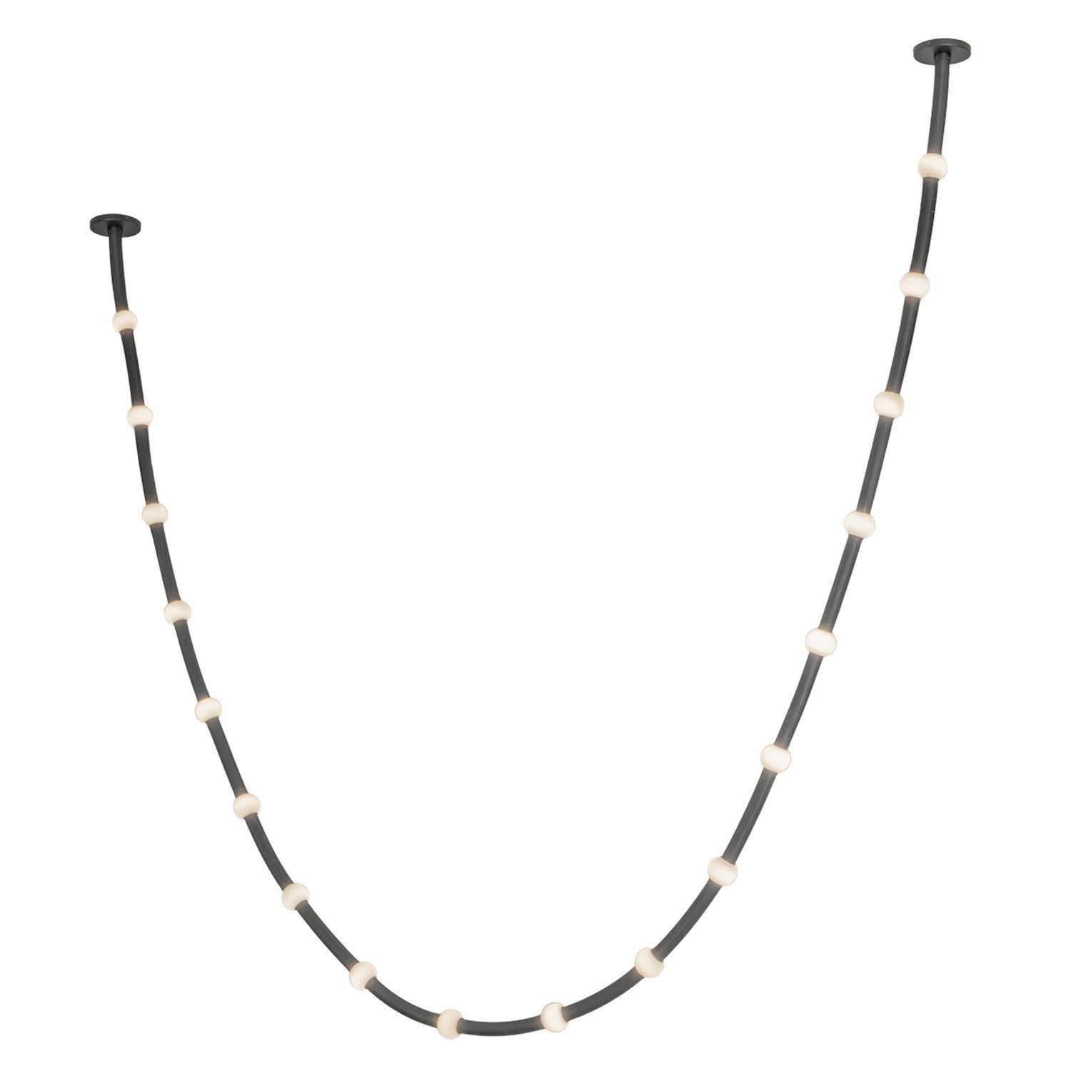 Kuzco Lighting - PD39317-BK/OP-UNV-010-RT - LED Pendant - Corda - Black/Opal Glass