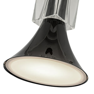 Kuzco Lighting - PD94108-GBK/CC-UNV - LED Pendant - Floe - Glossy Black/Clear Crystal