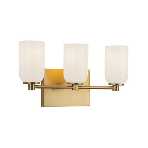 Kuzco Lighting - VL57718-BG/GO - Three Light Vanity - Nola - Brushed Gold/Glossy Opal Glass