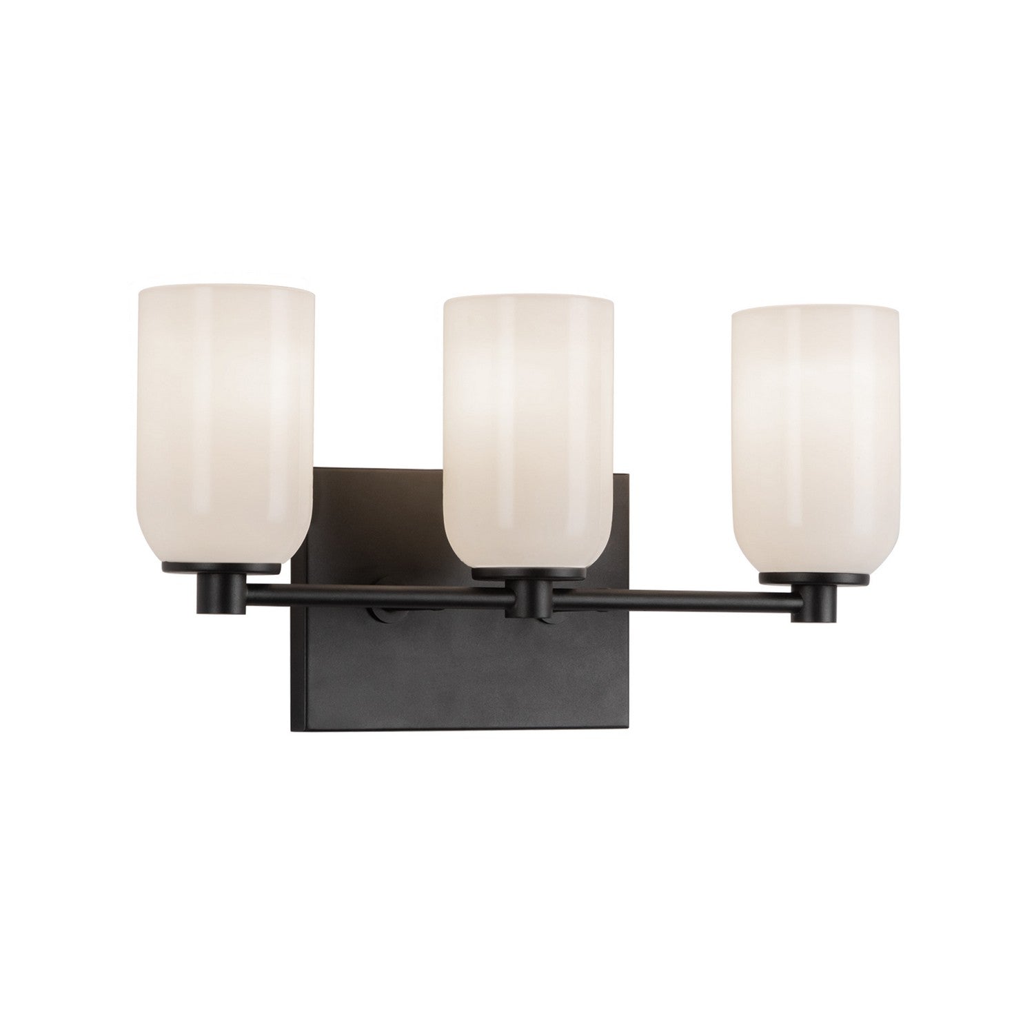 Kuzco Lighting - VL57718-BK/GO - Three Light Vanity - Nola - Black/Glossy Opal Glass