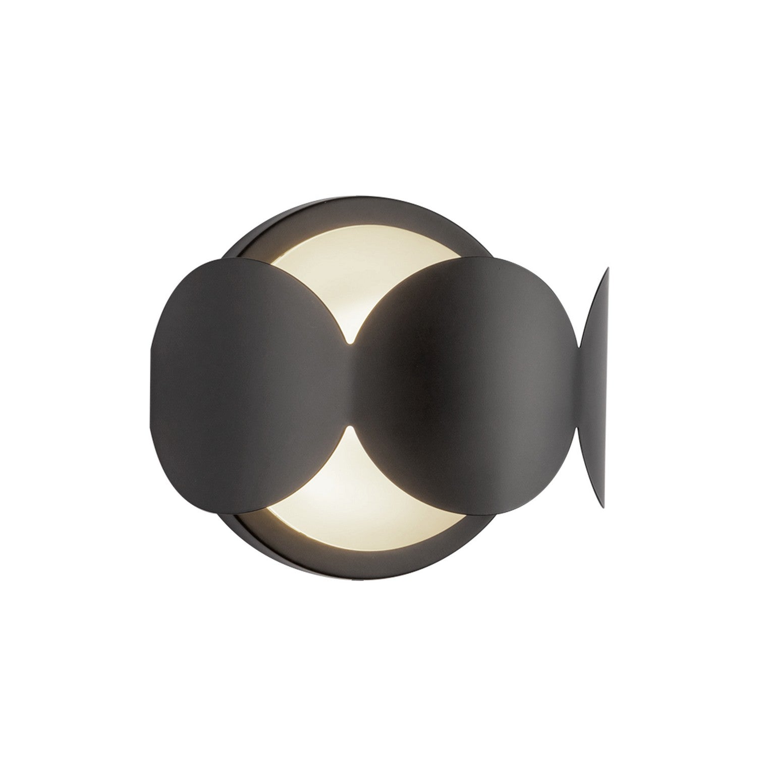 Kuzco Lighting - WS59810-BK/OP - One Light Wall Sconce - Ciel - Black/Opal Glass