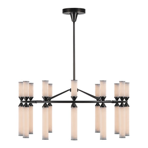 Alora - CH348038UBFR-UNV - LED Chandelier - Edwin - Urban Bronze/Frosted Ribbed Glass