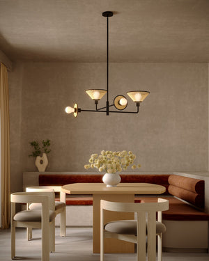 Alora - CH432438MB - Four Light Chandelier - Piper - Matte Black