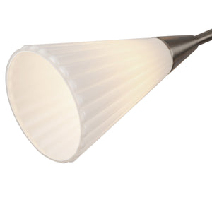 Alora - CH462039BNGR - 12 Light Chandelier - Cosmo - Brushed Nickel/Glossy Ribbed Opal Glass
