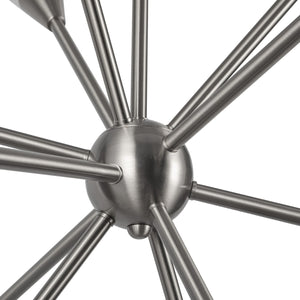 Alora - CH462039BNGR - 12 Light Chandelier - Cosmo - Brushed Nickel/Glossy Ribbed Opal Glass