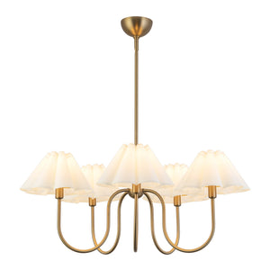 Alora - CH610530BGFW - Five Light Chandelier - Rosemary - Brushed Gold/Folded White