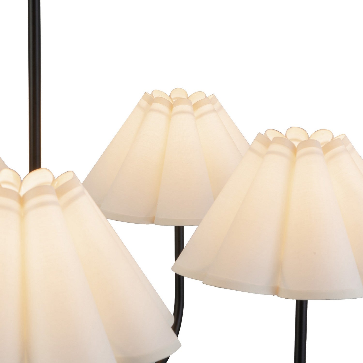 Alora - CH610530MBFW - Five Light Chandelier - Rosemary - Matte Black/Folded White