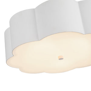 Alora - FM603314AW - Three Light Flush Mount - Blossom - Antique White