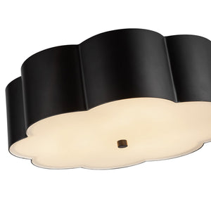 Alora - FM603314MB - Three Light Flush Mount - Blossom - Matte Black