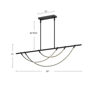 Alora - LP317460UB-UNV-010 - LED Linear Pendant - Aryas - Urban Bronze