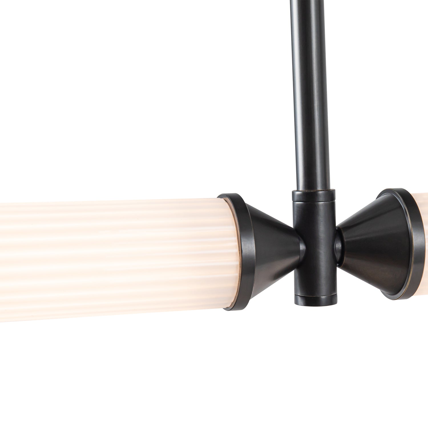 Alora - LP348148UBFR-UNV - LED Linear Pendant - Edwin - Urban Bronze/Frosted Ribbed Glass