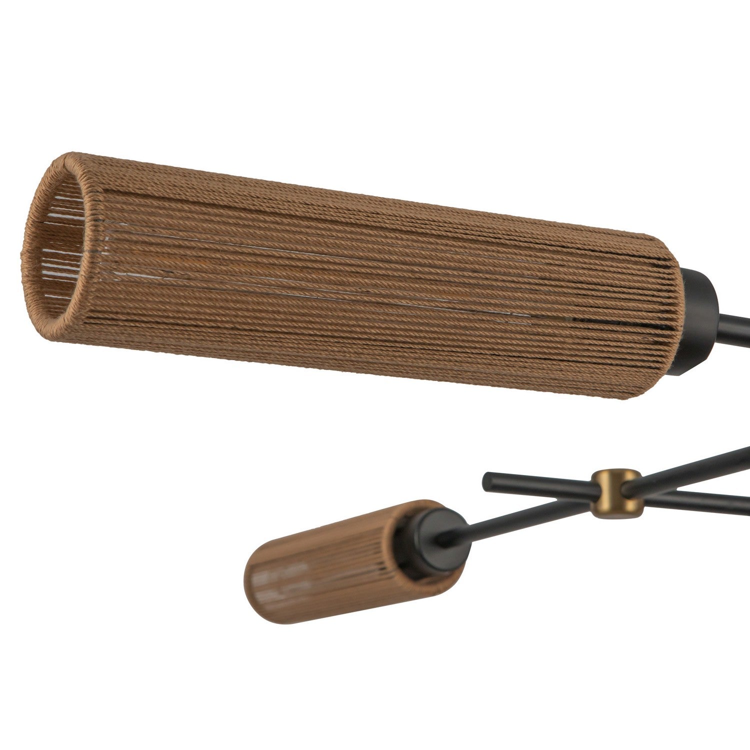 Alora - LP491452MBTJ - Four Light Linear Pendant - Colby - Matte Black/Tan Jute