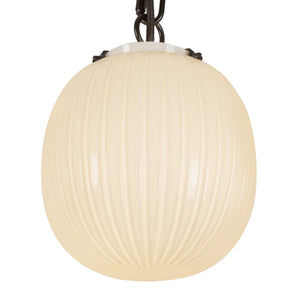 Alora - MP579707MBGR - Three Light Pendant - Cherise - Matte Black/Glossy Ribbed Opal Glass