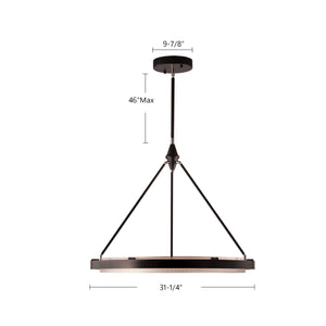 Alora - PD302732CBSS-UNV-010 - LED Pendant - Duo - Classic Black/Silver Shimmer