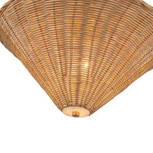 Alora - PD497016BGRA - One Light Pendant - Bridgette - Brushed Gold/Rattan