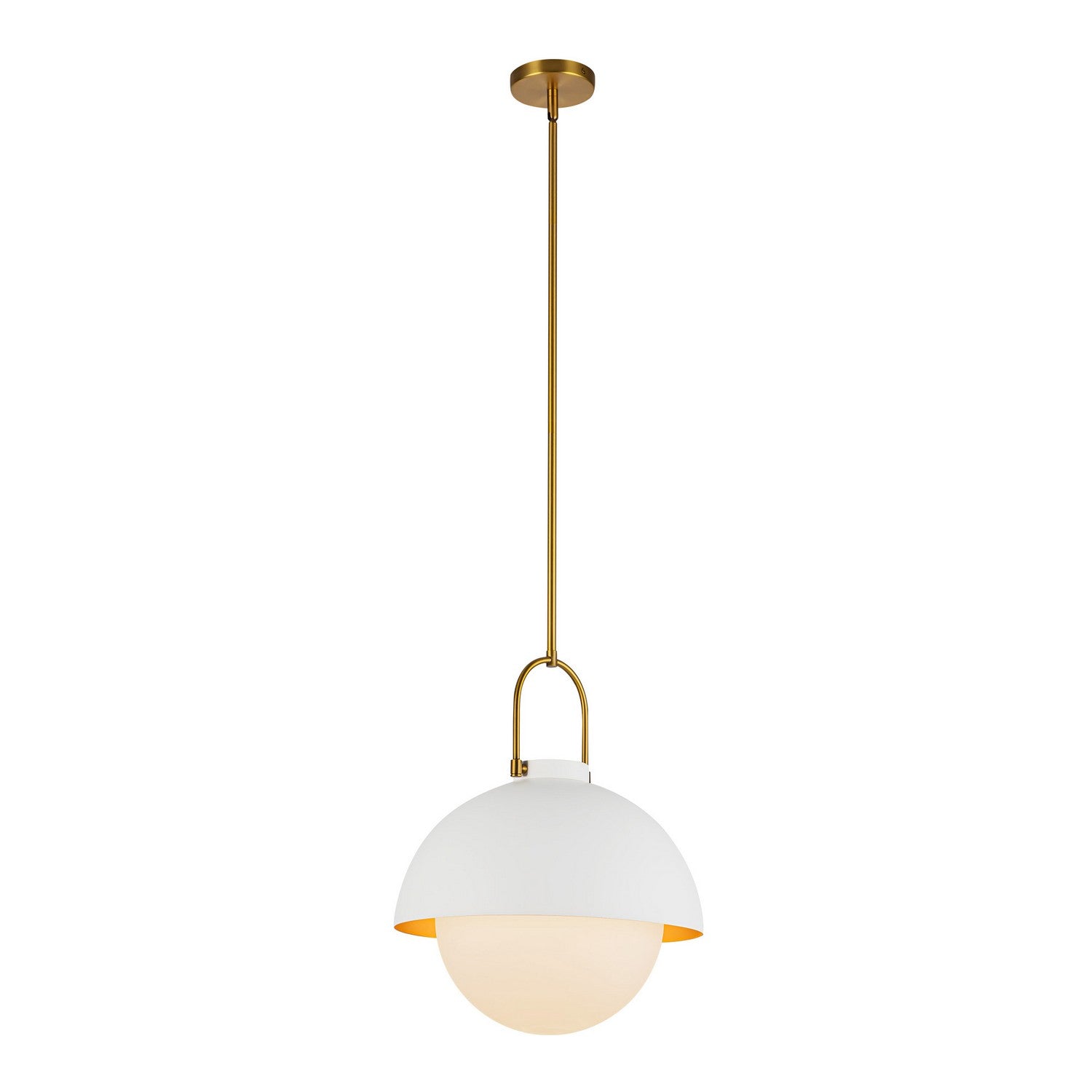 Alora - PD507216WHOP - One Light Pendant - Harper - White/Opal Glass