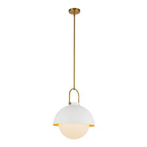 Alora - PD507216WHOP - One Light Pendant - Harper - White/Opal Glass