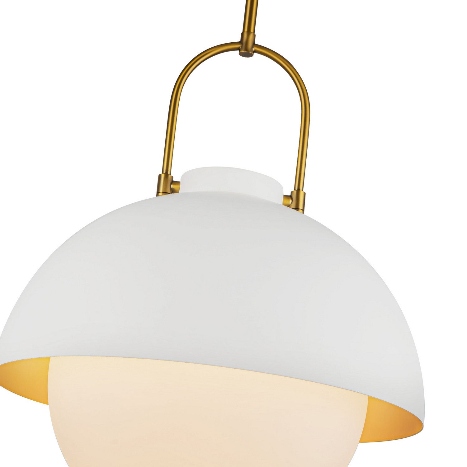 Alora - PD507216WHOP - One Light Pendant - Harper - White/Opal Glass