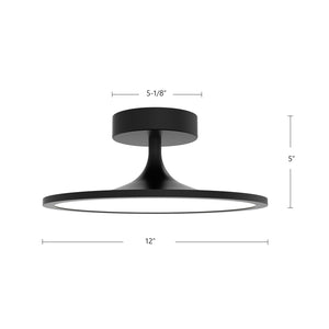 Alora - SF418012MB-UNV - LED Semi Flush Mount - Issa - Matte Black