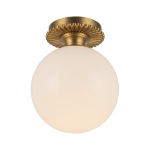 Alora - SF430108BGGO - One Light Semi-Flush Mount - Otis - Brushed Gold/Glossy Opal Glass