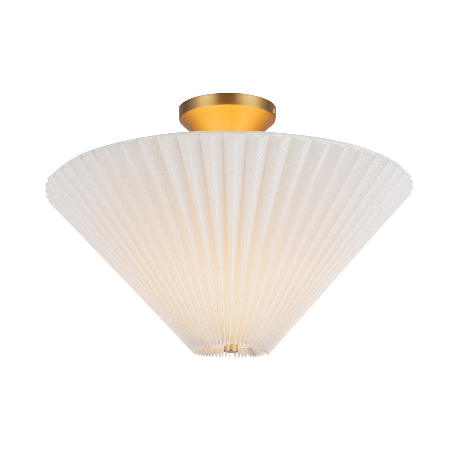 Alora - SF497016BGFW - One Light Semi-Flush Mount - Bridgette - Brushed Gold/Folded White
