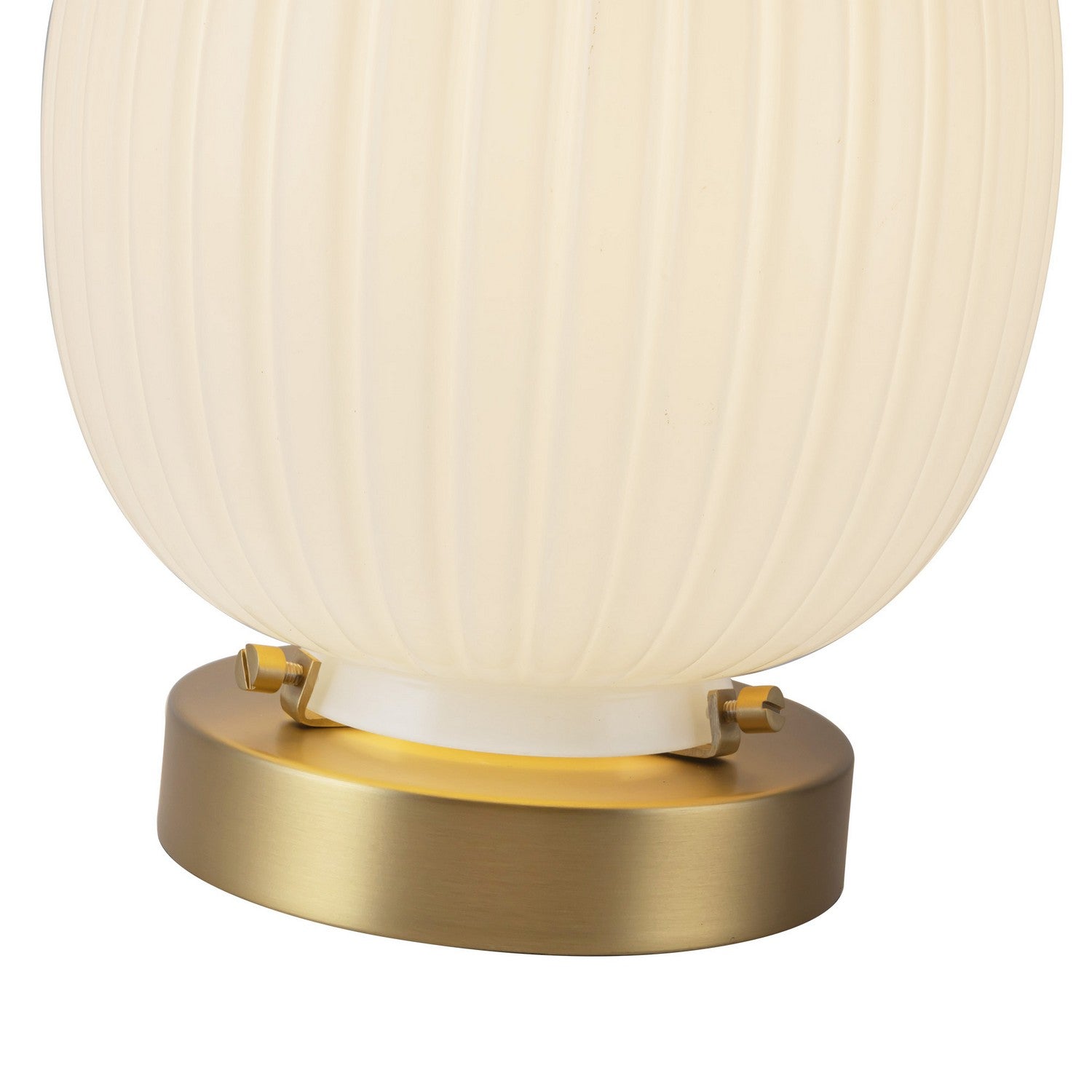 Alora - TL579107BGGR - One Light Table Lamp - Cherise - Brushed Gold/Glossy Ribbed Opal Glass