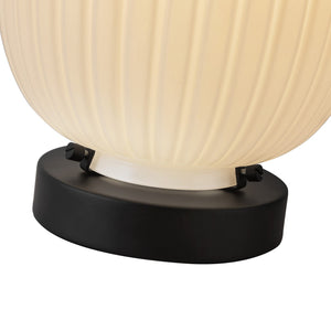 Alora - TL579107MBGR - One Light Table Lamp - Cherise - Matte Black/Glossy Ribbed Opal Glass