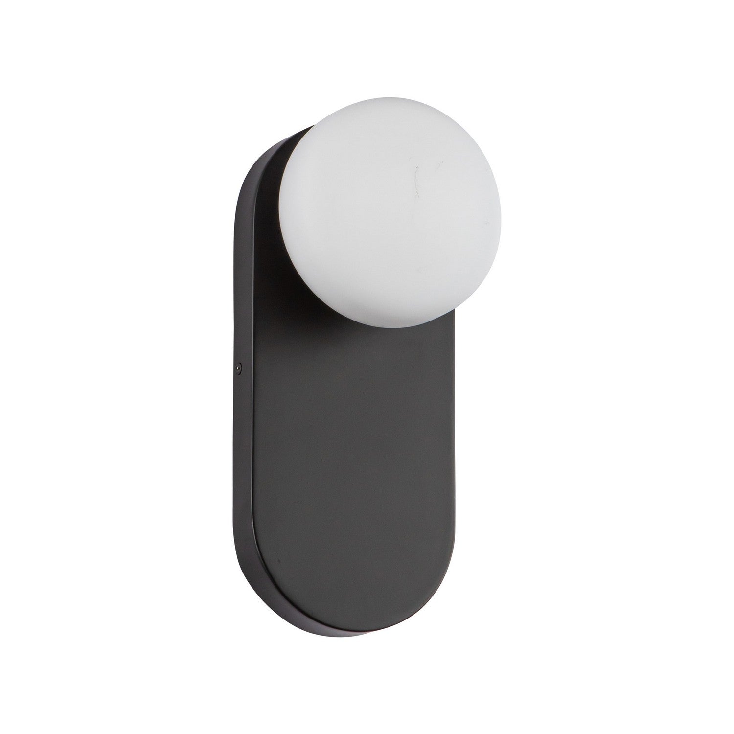 Alora - WV425112MBOP - One Light Vanity - Ariel - Matte Black/Opal Glass