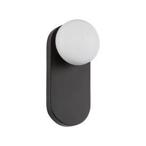 Alora - WV425112MBOP - One Light Vanity - Ariel - Matte Black/Opal Glass