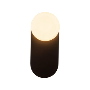 Alora - WV425112MBOP - One Light Vanity - Ariel - Matte Black/Opal Glass