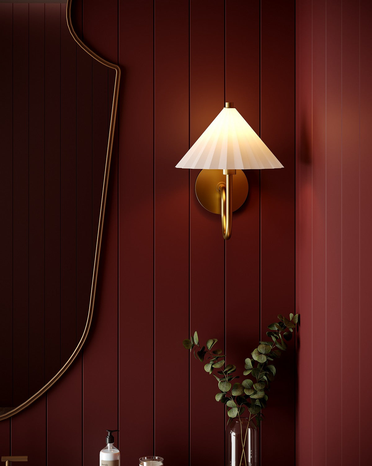 Alora - WV451808AGOP - One Light Vanity - Serena - Aged Gold/Opal Glass