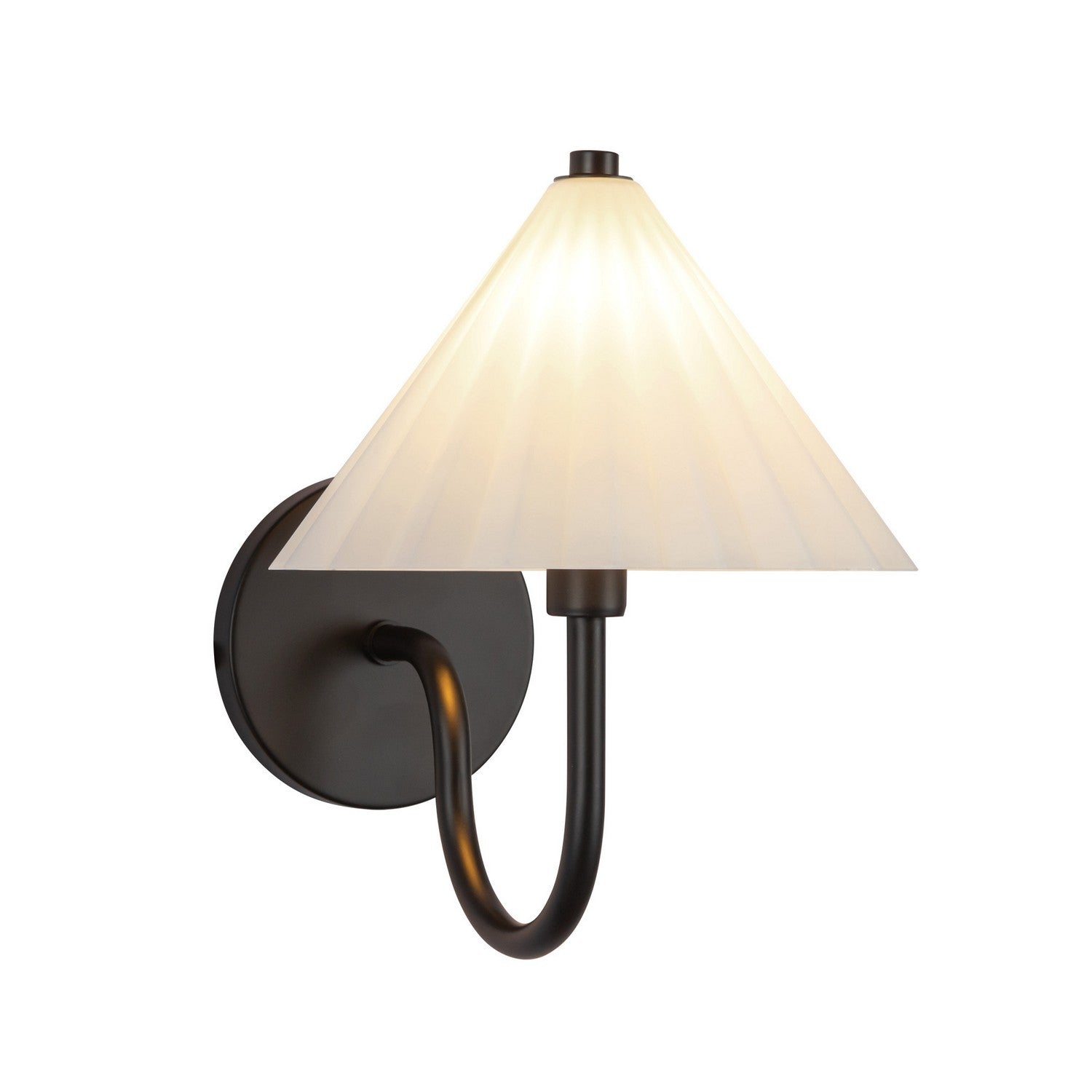 Alora - WV451808MBOP - One Light Vanity - Serena - Matte Black/Opal Glass