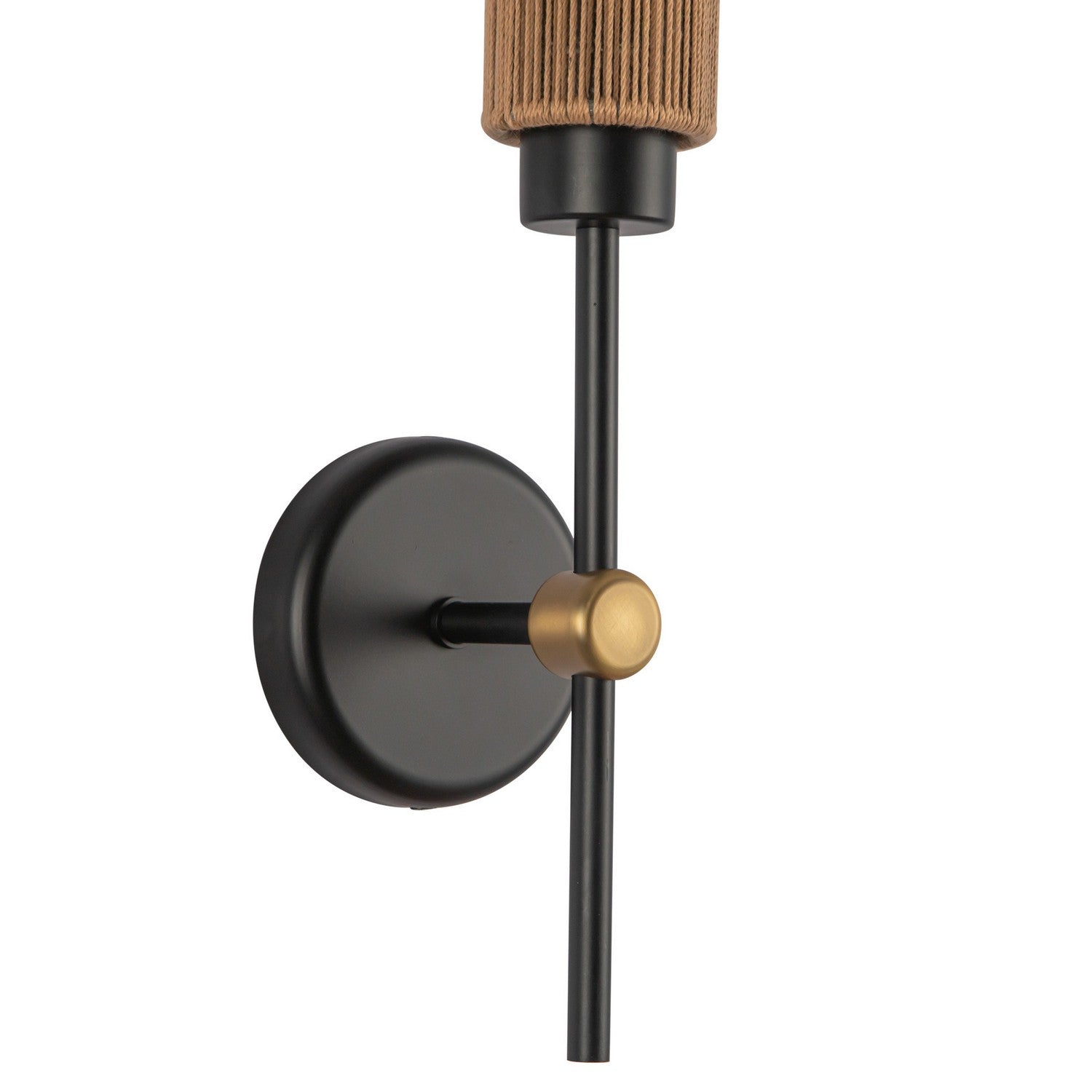 Alora - WV491120MBTJ - One Light Vanity - Colby - Matte Black/Tan Jute