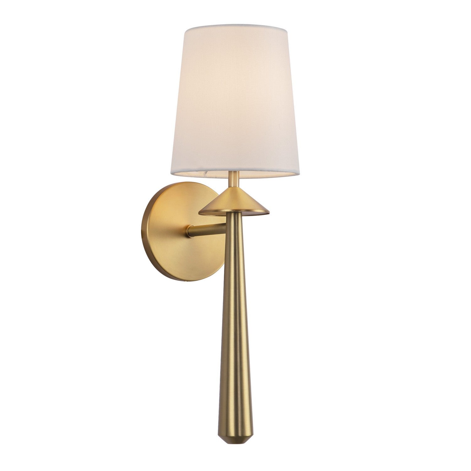 Alora - WV497106BGWL - One Light Vanity - Bridgette - Brushed Gold/White Linen