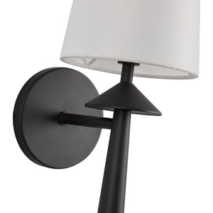 Alora - WV497106MBWL - One Light Vanity - Bridgette - Matte Black/White Linen