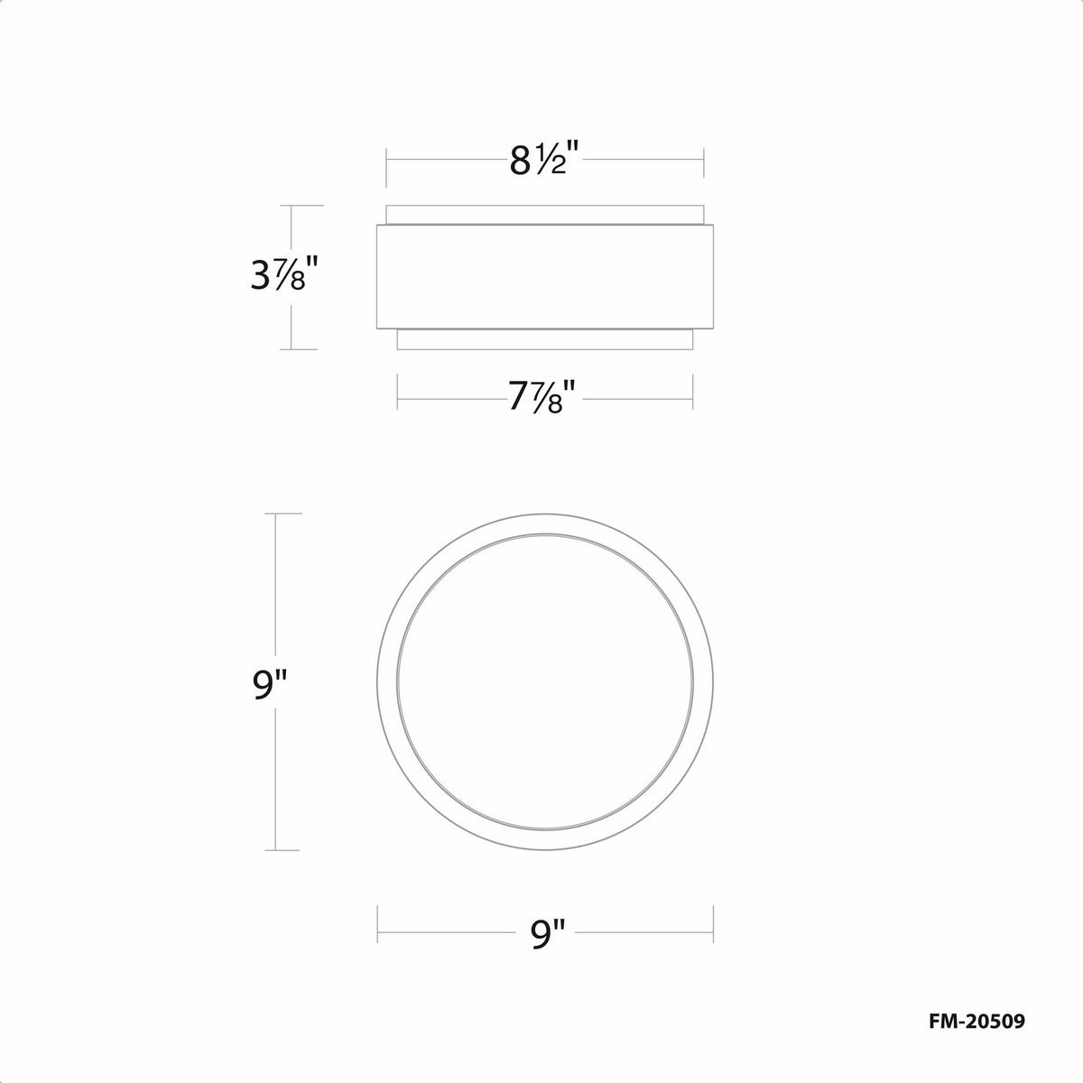 W.A.C. Lighting - FM-20509-35-WT/AB - LED Flush Mount - Salvo - White/Aged Brass