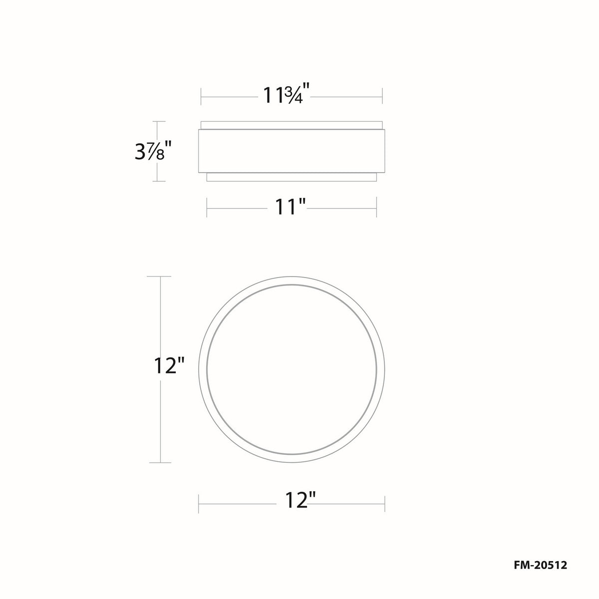 W.A.C. Lighting - FM-20512-40-WT/AB - LED Flush Mount - Salvo - White/Aged Brass