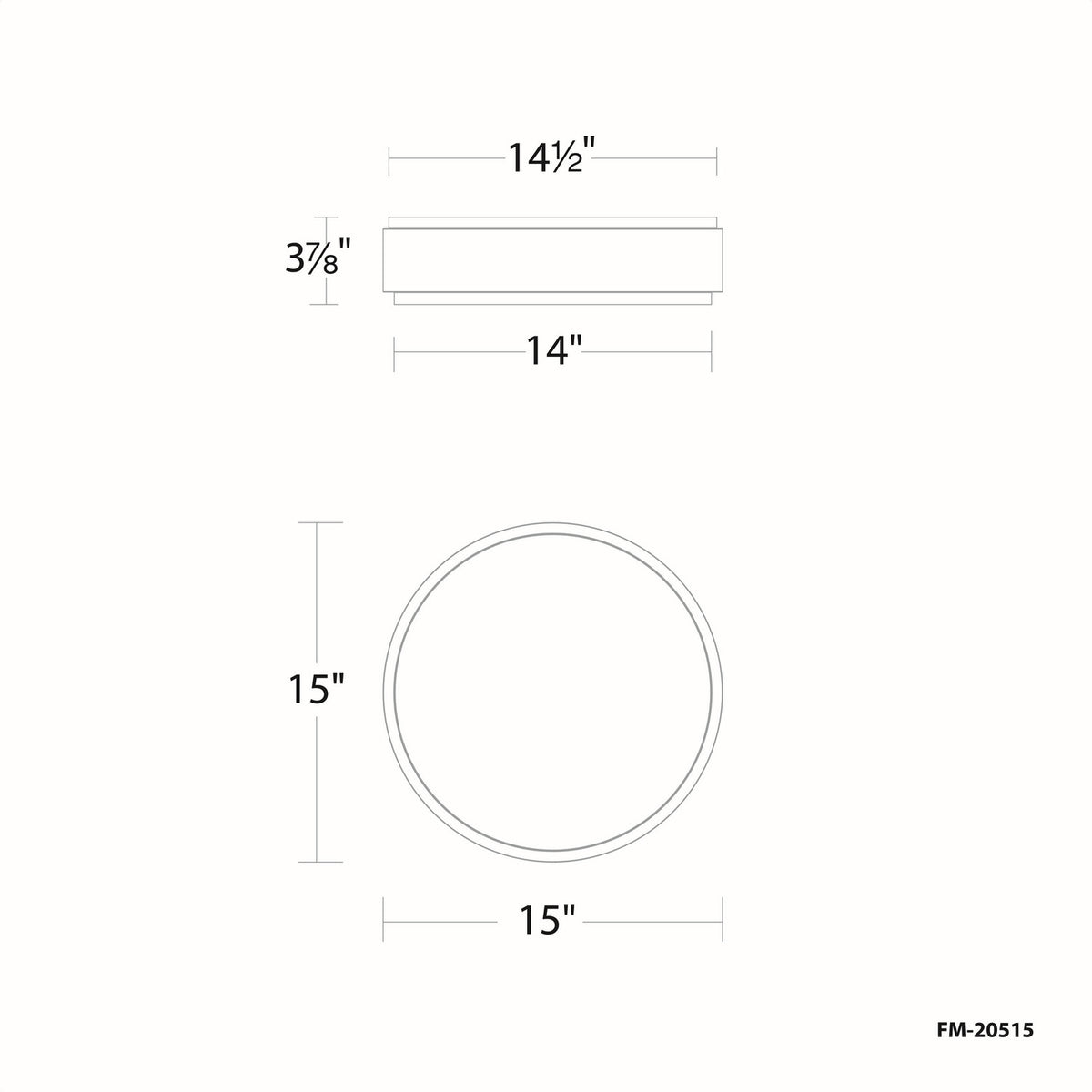 W.A.C. Lighting - FM-20515-40-BK/AB - LED Flush Mount - Salvo - Black/Aged Brass