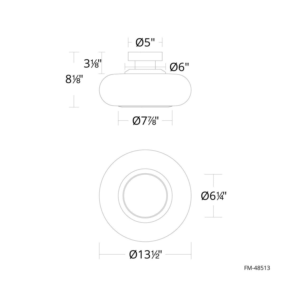 W.A.C. Lighting - FM-48513-35-BK - LED Flush Mount - Doma - Black