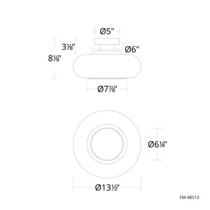 W.A.C. Lighting - FM-48513-40-BK - LED Flush Mount - Doma - Black