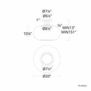 W.A.C. Lighting - PD-48520-27-BK - LED Pendant - Doma - Black