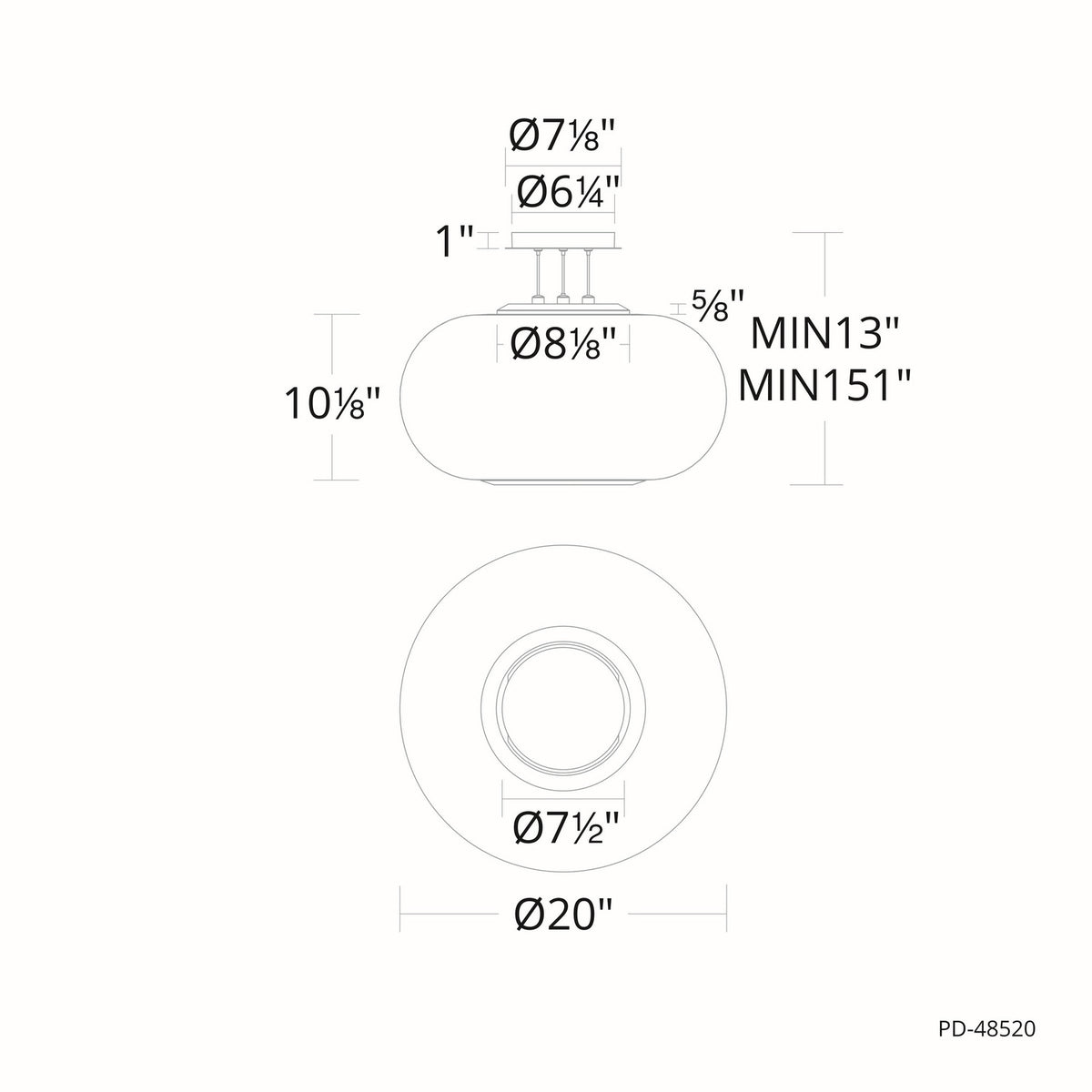 W.A.C. Lighting - PD-48520-40-BK - LED Pendant - Doma - Black