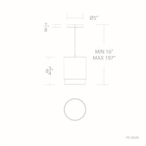 W.A.C. Lighting - PD-58509-40-WT - LED Pendant - Cloak - White