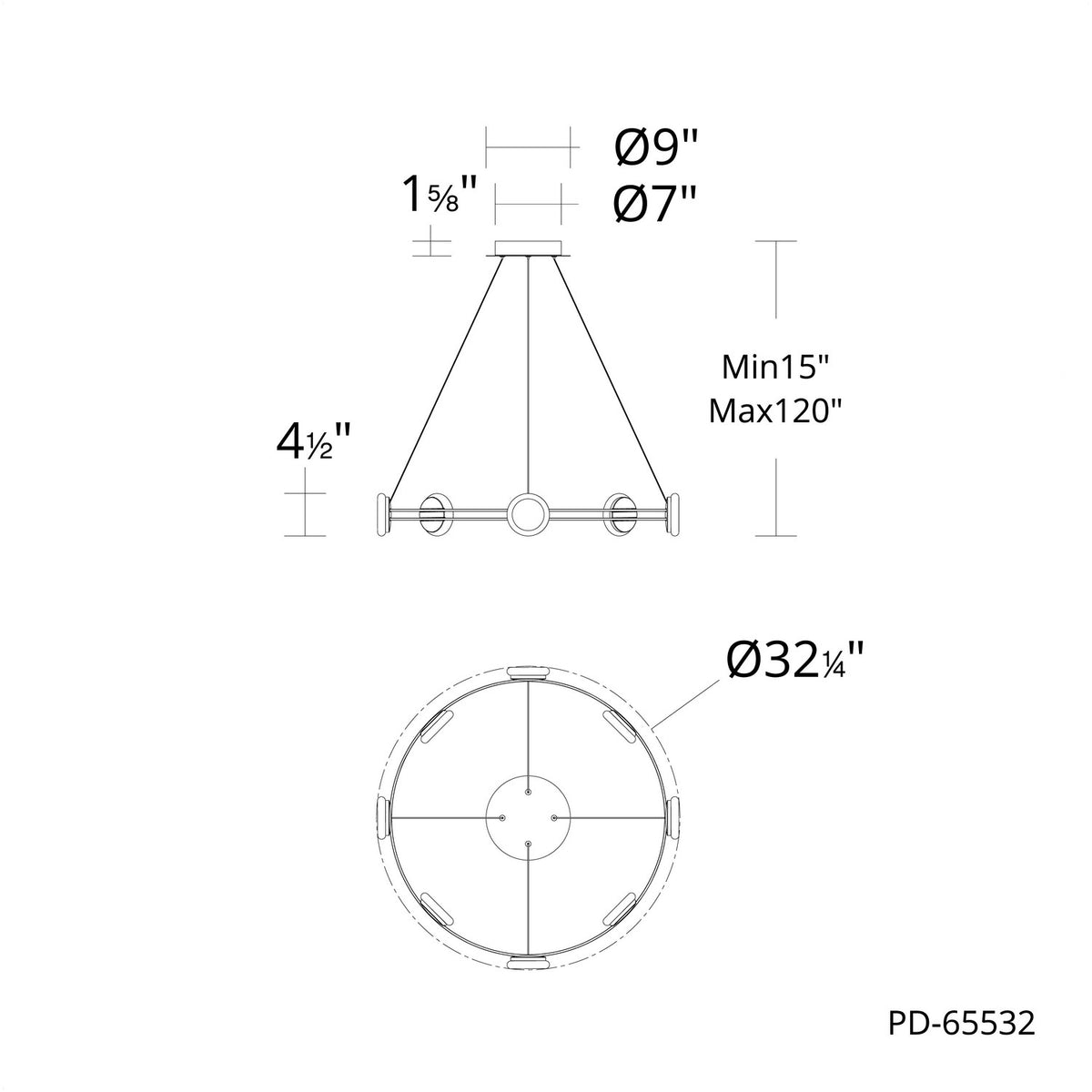 W.A.C. Lighting - PD-65532-40-AB - LED Pendant - Bracelet - Aged Brass