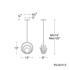 W.A.C. Lighting - PD-81513-27-BK - LED Pendant - Hoopla - Black