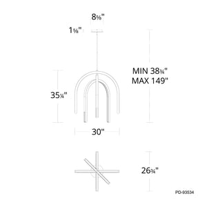 W.A.C. Lighting - PD-93534-35-AB - LED Pendant - Helmet - Aged Brass